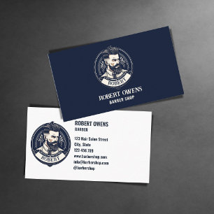 Elegant Unique Vintage Barber Shop Hair Beard Business Card