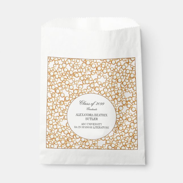 Elegant University Master's Grad Graduation Party Favor Bag (Front)