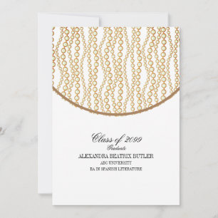 Elegant University Master's Grad Graduation Party Invitation