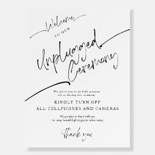 Elegant Unplugged Ceremony Wedding Foam Board