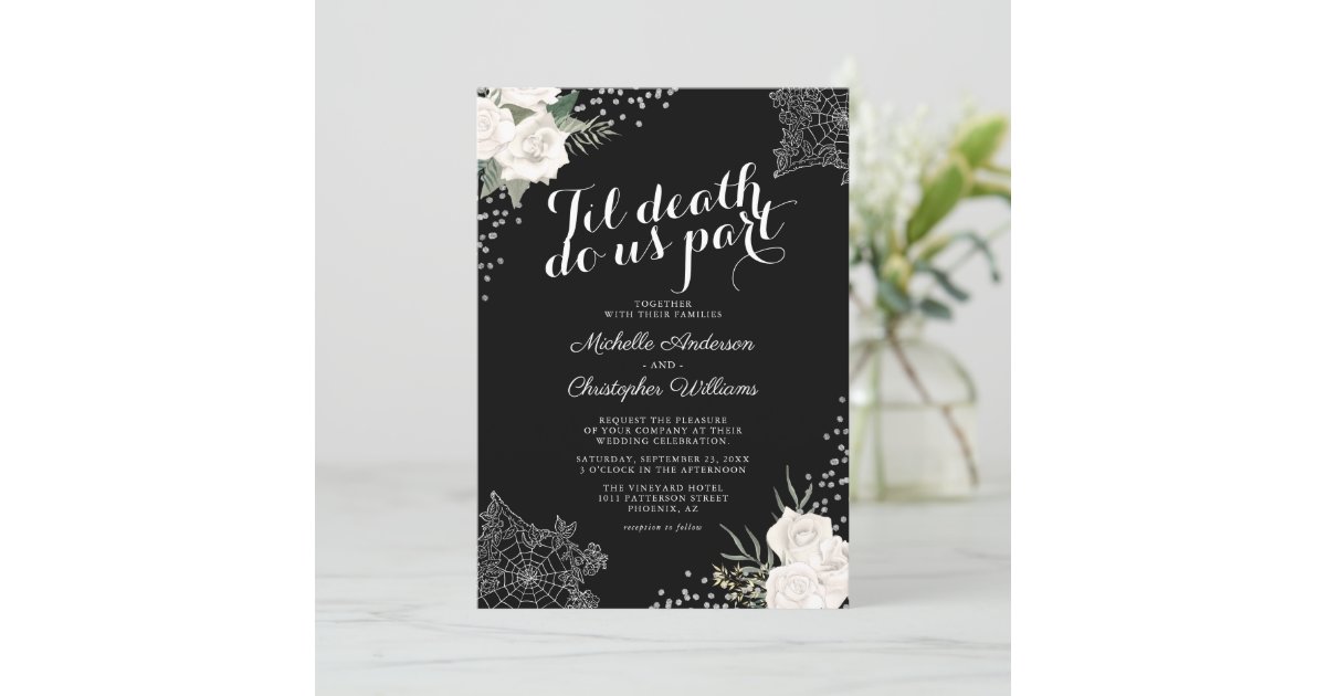 Elegant Until Death Do Us Part Wedding Invitation | Zazzle