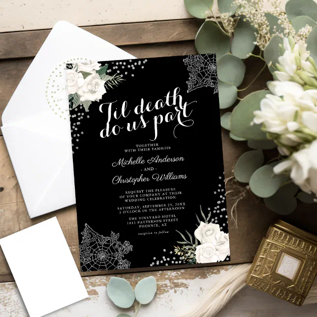 Elegant Until Death Do Us Part Wedding Invitation | Zazzle