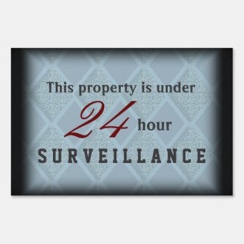 Elegant Upscale Video Surveillance Sign by snrklz at Zazzle