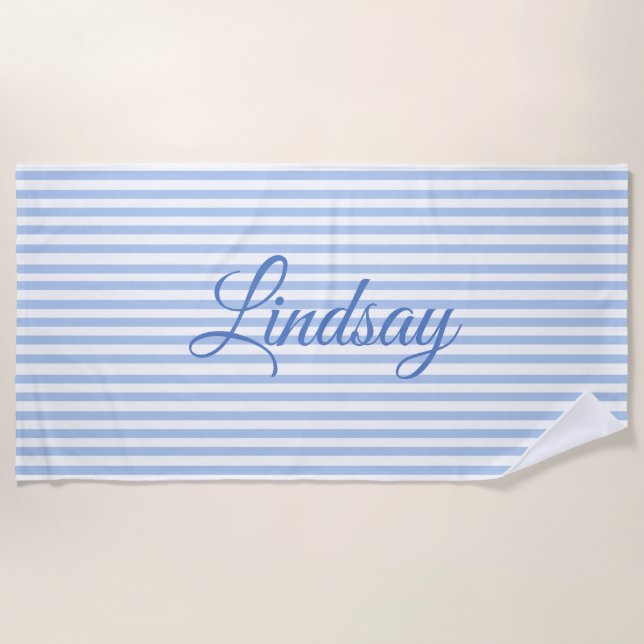 ELegant usty Blue Bachelorette Weekend Party Beach Towel (Front)