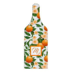 Elegant Valencia Orange and Blossom Cutting Board