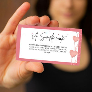 Elegant Valentine Bridal Shower Display  card