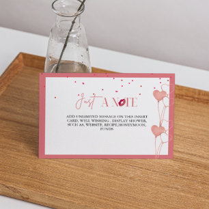 Elegant Valentine Bridal Shower Display  card