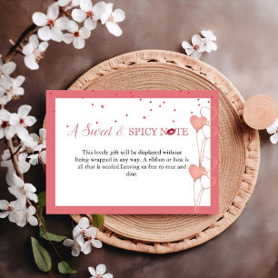 Elegant Valentine Bridal Shower Display card