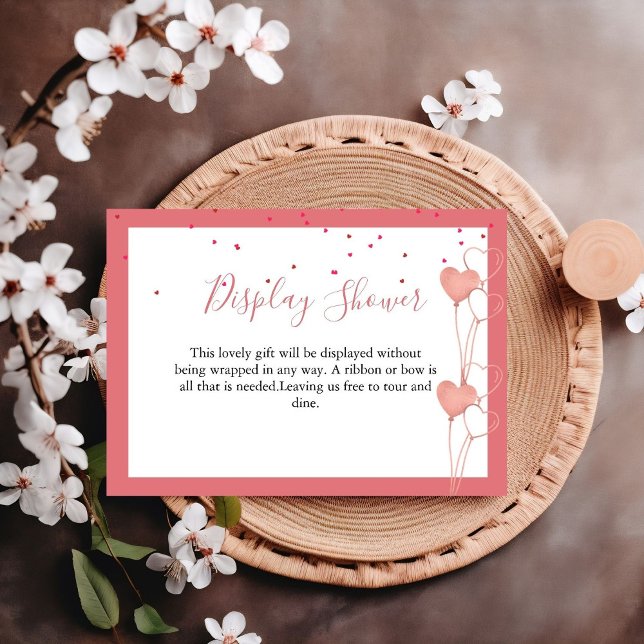 Elegant Valentine Bridal Shower Display  card (Creator Uploaded)