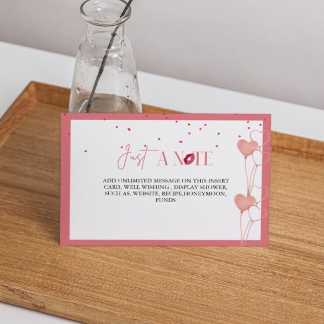 Elegant Valentine Bridal Shower Display  card (Creator Uploaded)