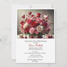 Elegant Valentine's Day Bridal Shower Invitation