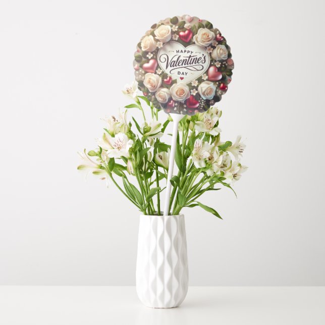 Elegant Valentine's Day Design with Roses Balloon (Vase)