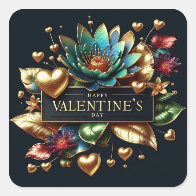 Elegant Valentines Day Envelope Seal (Front)