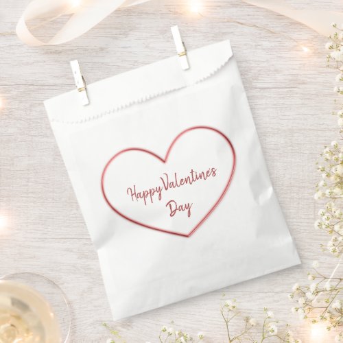 Elegant Valentines Day Heart  Favor Bag