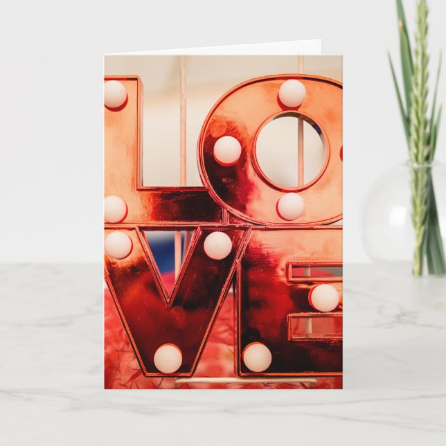 Elegant Valentine's Day Love Holiday Card (Front)