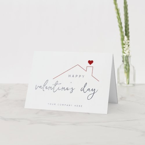 Elegant Valentines Day Real Estate Foil Greeting Card