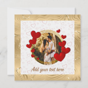 Elegant Valentines, Love, Anniversary Wedding Thank You Card