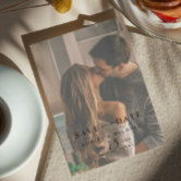 Faux Vellum Effect 2 Photo Wedding Save the Date