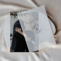 Elegant Vellum Wedding Invitation Overlay