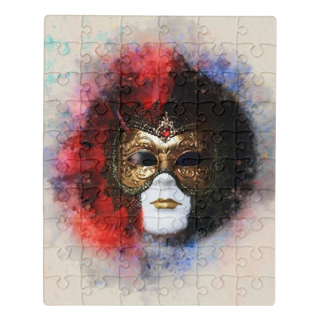 Elegant Venetian Carnival Mask Jigsaw Puzzle – Art (Puzzle Vertical)