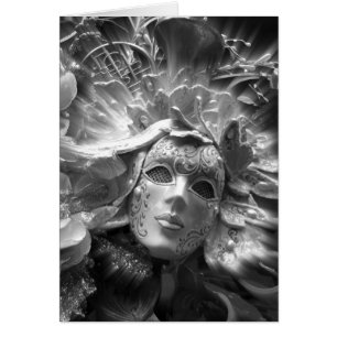 Elegant Venetian Masquerade Mask Greeting Card