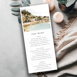 Elegant Verona Adige River Italy Wedding Menu Card