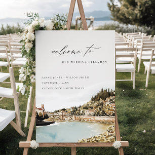Elegant Verona Adige River Italy Wedding Welcome Foam Board