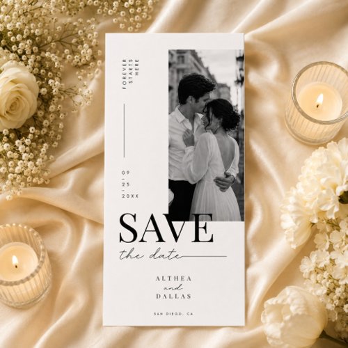 Elegant Vertical Film Strip Wedding Save The Date