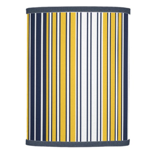 Elegant vertical stripes blue yellow white lamp shade