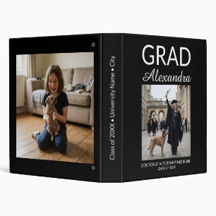 Elegant Veterinary Medicine Graduation Photo Album 3 Ring Binder