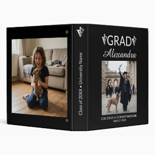 Elegant Veterinary Medicine Graduation Photo Album 3 Ring Binder