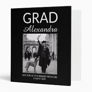 Elegant Veterinary Medicine Graduation Photo Album 3 Ring Binder