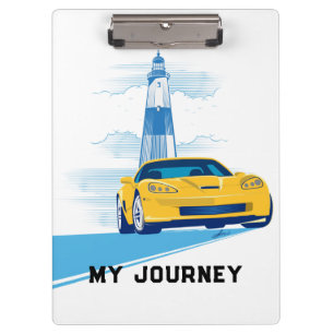 ELEGANT VETTE AUTOMOBILE ART CLIPBOARD