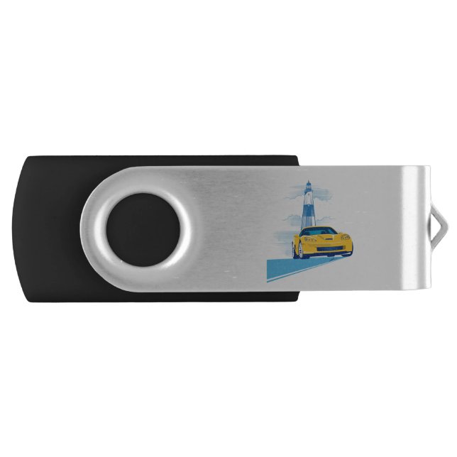 ELEGANT VETTE AUTOMOBILE ART FLASH DRIVE (Front)