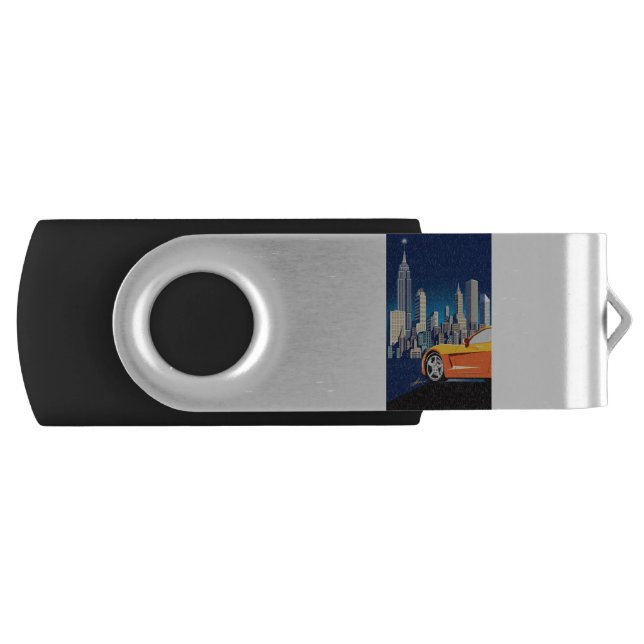 ELEGANT VETTE AUTOMOBILE ART FLASH DRIVE (Front)