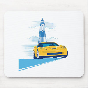 ELEGANT VETTE AUTOMOBILE ART MOUSE PAD