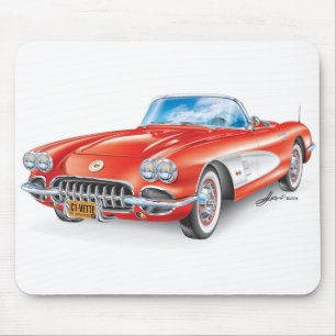 ELEGANT VETTE AUTOMOBILE ART MOUSE PAD