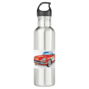 ELEGANT VETTE AUTOMOBILE ART STAINLESS STEEL WATER BOTTLE