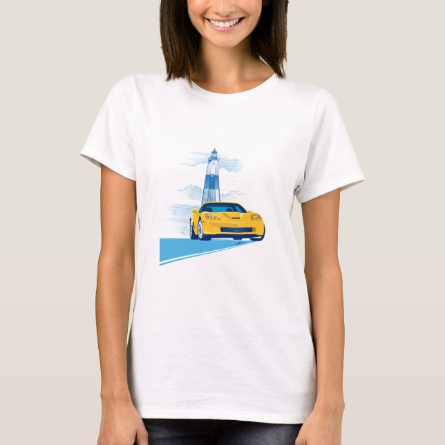 ELEGANT VETTE AUTOMOBILE ART T-Shirt (Front)