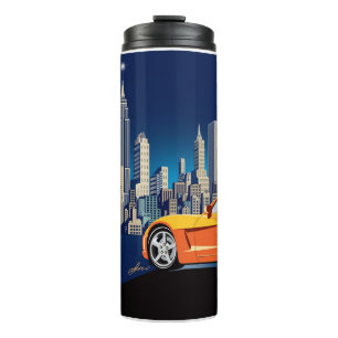 ELEGANT VETTE AUTOMOBILE ART THERMAL TUMBLER