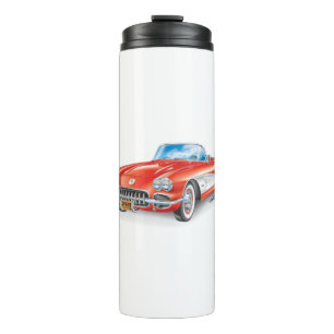 ELEGANT VETTE AUTOMOBILE ART THERMAL TUMBLER