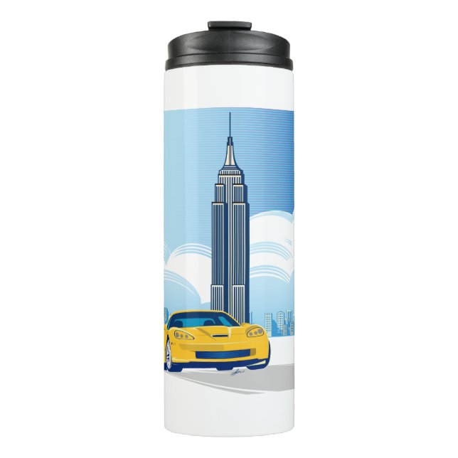 ELEGANT VETTE AUTOMOBILE ART THERMAL TUMBLER (Front)