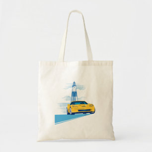 ELEGANT VETTE AUTOMOBILE ART TOTE BAG