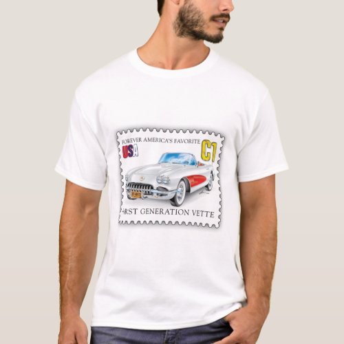 Elegant VETTE Stamp Design T_Shirt