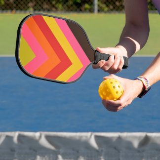Elegant Vibrant Abstract Geometric Colorful Pickleball Paddle