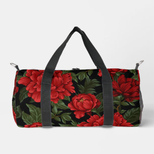 Elegant Vibrant Red Poppies In Bloom Duffle Bag