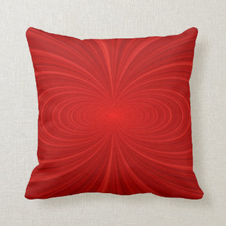 Elegant Vibrant Red Swirl Throw Pillow