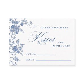 Elegant Victorian Blue Floral How Many Game Card