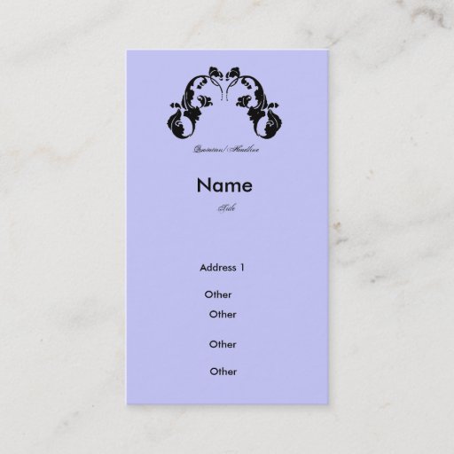 Customizable elegant victorian businesscards business card