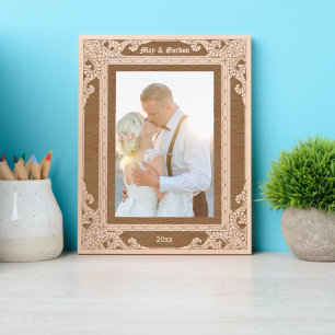 Elegant Victorian Era 1877 Border Engraved Frames